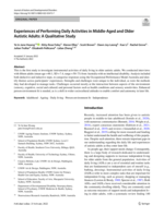 Experiences of Performing Daily Activities in Middle-Aged and Older Autistic Adults: A Qualitative Study