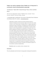 Student voice and the community forum: Finding ways of ‘being heard’ at an alternative school for disenfranchised young people