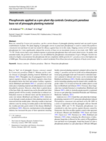 Phosphonate applied as a pre?plant dip controls Ceratocystis paradoxa base rot of pineapple planting material
