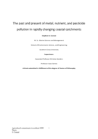 The past and present of metal, nutrient, and pesticide pollution in rapidly changing coastal catchments