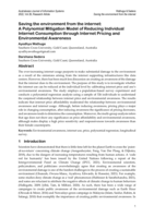 Saving the environment from the internet: a polynomial mitigation model of reducing individual internet consumption through internet pricing and environmental awareness
