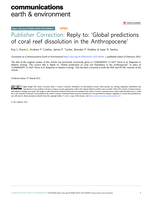 Publisher Correction: Reply to: ‘Global predictions of coral reef dissolution in the Anthropocene’