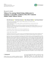 Tobacco use among school-going adolescents in Comoros: a secondary analysis of the 2015 Comoros Global Youth Tobacco Survey