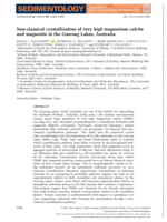 Non-classical crystallization of very high magnesium calcite and magnesite in the Coorong Lakes, Australia