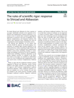 The rules of scientific rigor: response to Shirzad and Abbassian