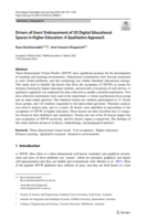 Drivers of users  embracement of 3D digital educational spaces in higher education: a qualitative approach