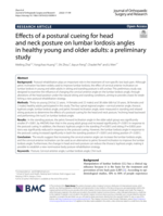 Effects of a postural cueing for head and neck posture on lumbar lordosis angles in healthy young and older adults: a preliminary study