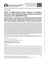 Effect of High Intensity Power Training on Cognitive Function in Older Adults with Type 2 Diabetes: Secondary Outcomes of the GREAT2DO Study