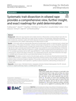 Systematic trait dissection in oilseed rape provides a comprehensive view, further insight, and exact roadmap for yield determination