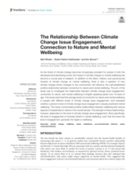 The Relationship Between Climate Change Issue Engagement, Connection to Nature and Mental Wellbeing