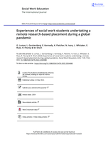 Experiences of social work students undertaking a remote research-based placement during a global pandemic