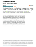 Coral calcification mechanisms in a warming ocean and the interactive effects of temperature and light