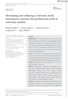 Developing and validating a university needs instrument to measure the psychosocial needs of university students