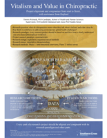 Vitalism and value in chiropractic. Project alignment and congruence from start to finish, with assistance from Raphael