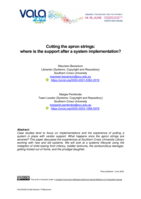 Cutting the apron strings: where is the support after a system implementation?
