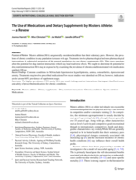 The Use of Medications and Dietary Supplements by Masters Athletes - a Review