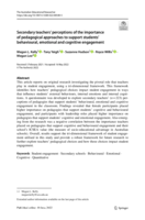 Secondary teachers' perceptions of the importance of pedagogical approaches to support students' behavioural, emotional and cognitive engagement