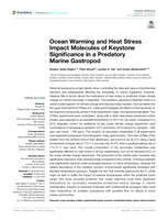 Ocean Warming and Heat Stress Impact Molecules of Keystone Significance in a Predatory Marine Gastropod