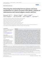 Dissecting the relationship between plasma and tissue metabolome in a cohort of women with obesity: Analysis of subcutaneous and visceral adipose, muscle, and liver