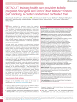 SISTAQUIT: training health care providers to help pregnant Aboriginal and Torres Strait Islander women quit smoking. A cluster randomised controlled trial