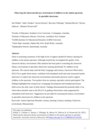 Observing the classroom literacy environment of children on the autism spectrum in specialist classrooms