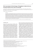 First assessment of interchange of humpback whales between Oceania and the East coast of Australia