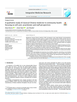 A qualitative study of classical Chinese medicine in community health focusing on self-care: practitioner and staff perspectives