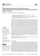 Binge Eating Disorder Is a Social Justice Issue: A Cross-Sectional Mixed-Methods Study of Binge Eating Disorder Experts' Opinions