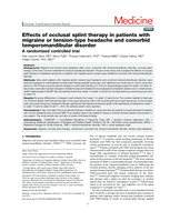 Effects of occlusal splint therapy in patients with migraine or tension-type headache and comorbid temporomandibular disorder: A randomized controlled trial