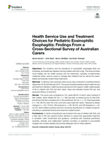 Health Service Use and Treatment Choices for Pediatric Eosinophilic Esophagitis: Findings From a Cross-Sectional Survey of Australian Carers