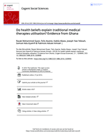 Do health beliefs explain traditional medical therapies utilisation? Evidence from Ghana