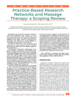 Practice-Based Research Networks and Massage Therapy: a Scoping Review