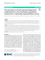 The prevalence of self-reported diagnosed endometriosis in the Australian population: results from a nationally-representative survey