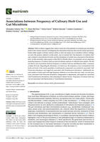 Associations between Frequency of Culinary Herb Use and Gut Microbiota