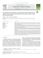An examination of technologies in complementary medicine education and practice: The perceptions and experiences of naturopathy students, faculty and educational leaders