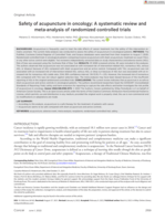 Safety of acupuncture in oncology: A systematic review and meta-analysis of randomized controlled trials