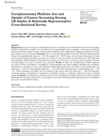 Complementary Medicine Use and Uptake of Cancer Screening Among US Adults: A Nationally Representative Cross-Sectional Survey