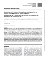 Does Integrative Medicine Reduce Prescribed Opioid Use for Chronic Pain? A Systematic Literature Review
