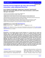 Potential reversal of epigenetic age using a diet and lifestyle intervention: a pilot randomized clinical trial
