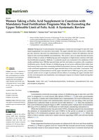 Women Taking a Folic Acid Supplement in Countries with Mandatory Food Fortification Programs May Be Exceeding the Upper Tolerable Limit of Folic Acid: A Systematic Review