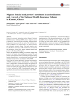 Migrant female head porters’ enrolment in and utilisation and renewal of the National Health Insurance Scheme in Kumasi, Ghana