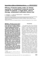 Efficacy of Persian barley water on clinical outcomes of hospitalized moderate-severity COVID-19 patients: a single-blind, add-on therapy, randomized controlled clinical trial