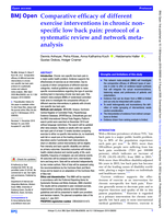 Comparative efficacy of different exercise interventions in chronic non-specific low back pain: protocol of a systematic review and network meta-analysis