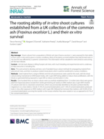 The rooting ability of in vitro shoot cultures established from a UK collection of the common ash (Fraxinus excelsior L.) and their ex vitro survival