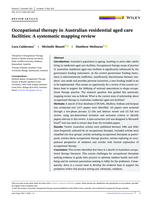 Occupational therapy in Australian residential aged care facilities: A systematic mapping review