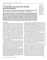 A metal-organic framework with ultrahigh glass-forming ability