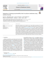 Imputation of missing gas permeability data for polymer membranes using machine learning