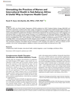 Unmasking the Practices of Nurses and Intercultural Health in Sub-Saharan Africa: A Useful Way to Improve Health Care?