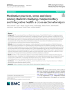 Meditative practices, stress and sleep among students studying complementary and integrative health: a cross-sectional analysis