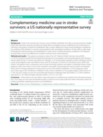 Complementary medicine use in stroke survivors: a US nationally representative survey